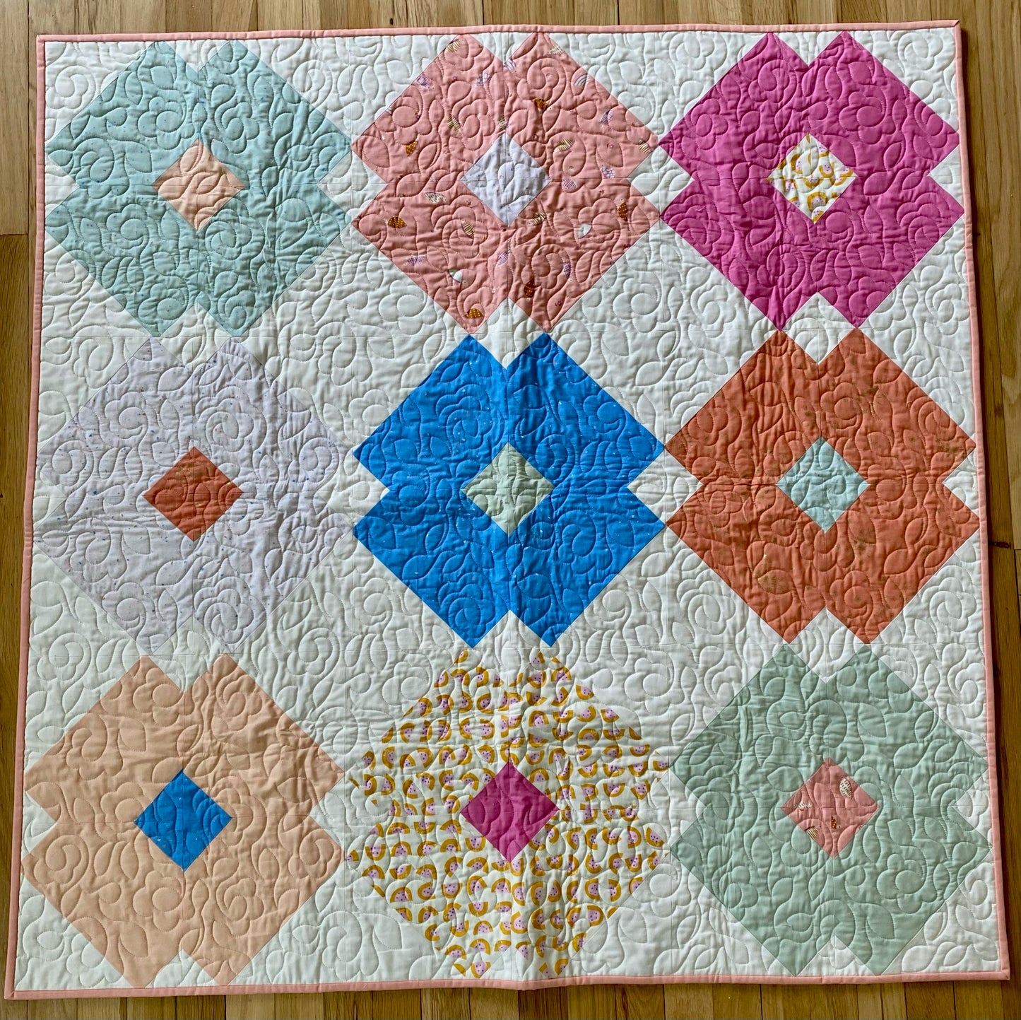 Flower Tile Baby Quilt