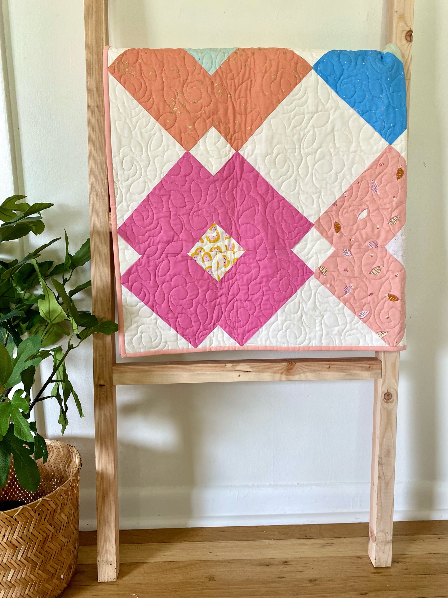 Flower Tile Baby Quilt